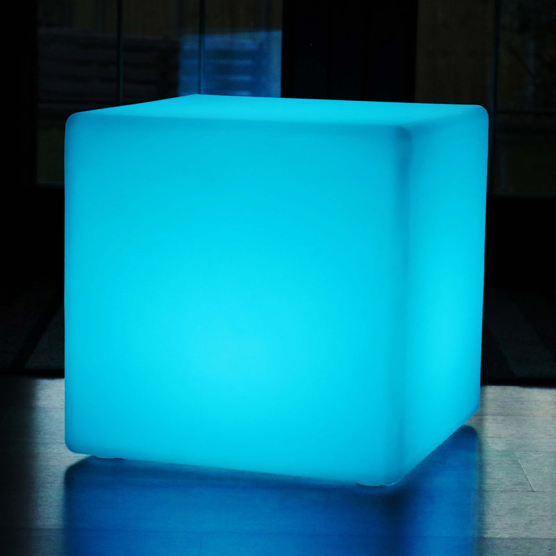 Large Garden Cube Mood Table, 60cm Waterproof Outdoor Light