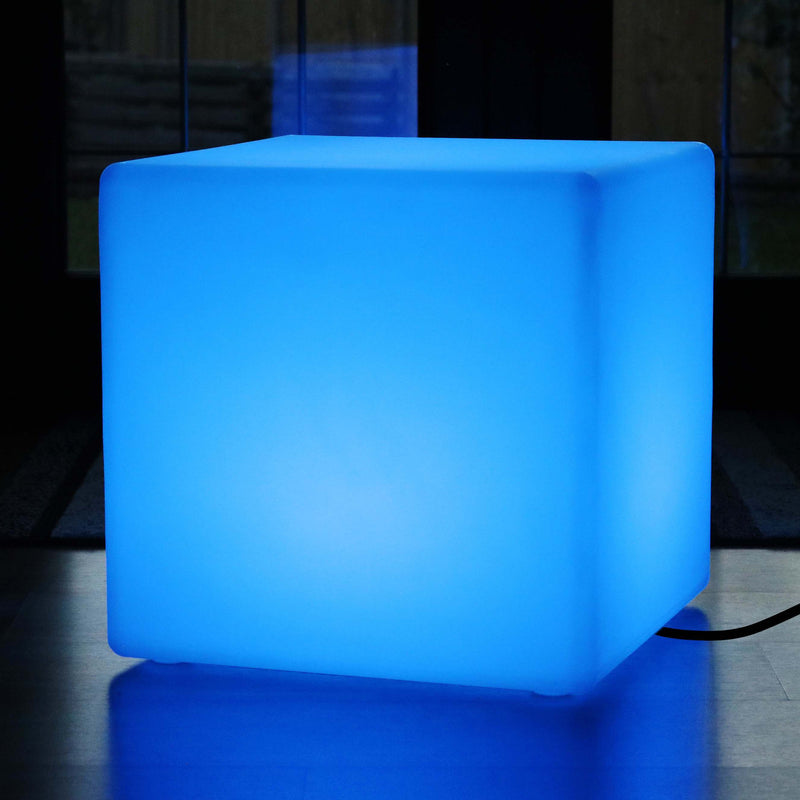 50cm Mood Cube LED Mains Powered Stool - Colour Changing