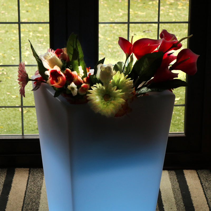 Outdoor Mains Powered LED Flower Vase, 75cm Tall Floor Vase Plant Pot for Garden, Patio