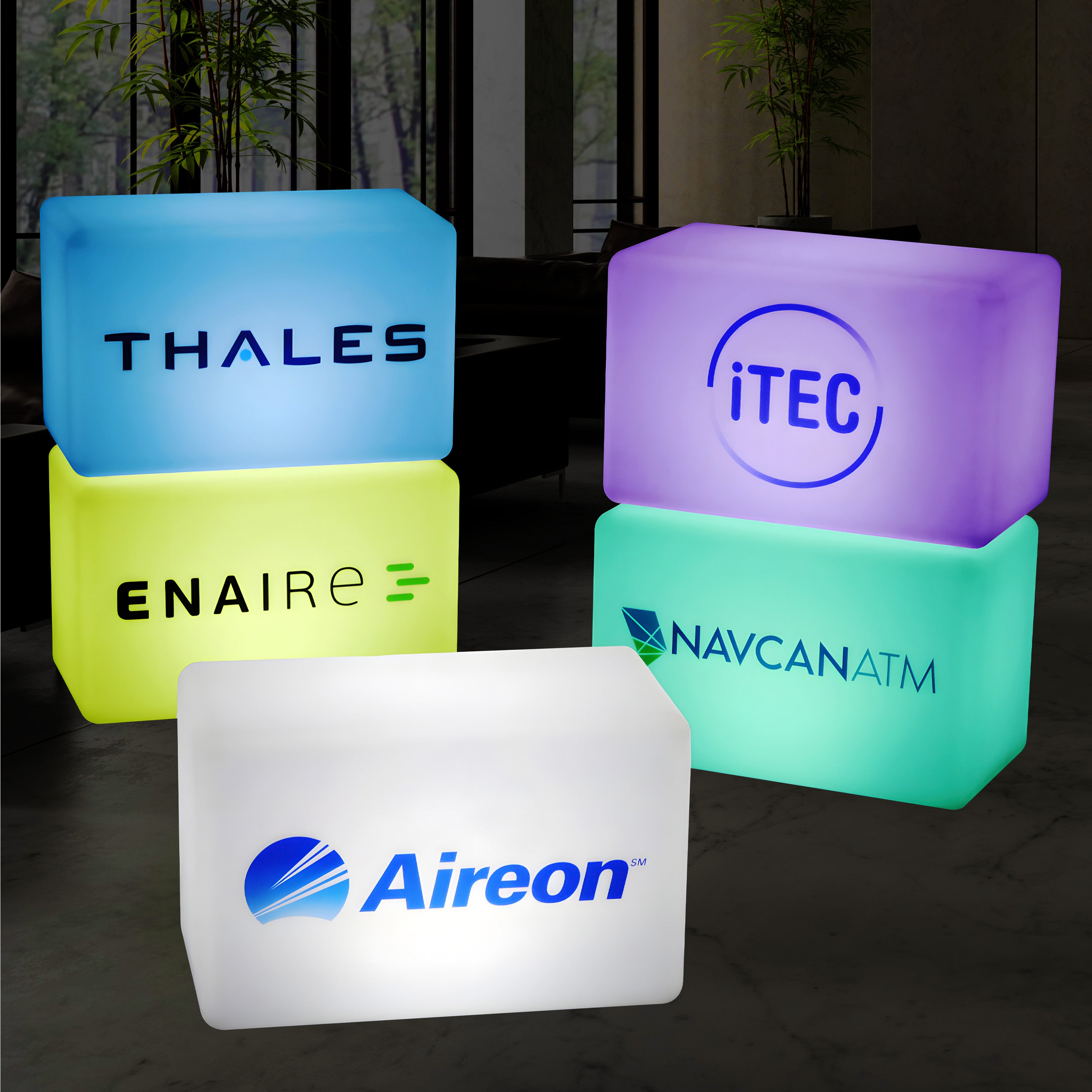 Custom Light Box with Logo, Illuminated LED Bench Stool Seat Cube, Bra ...