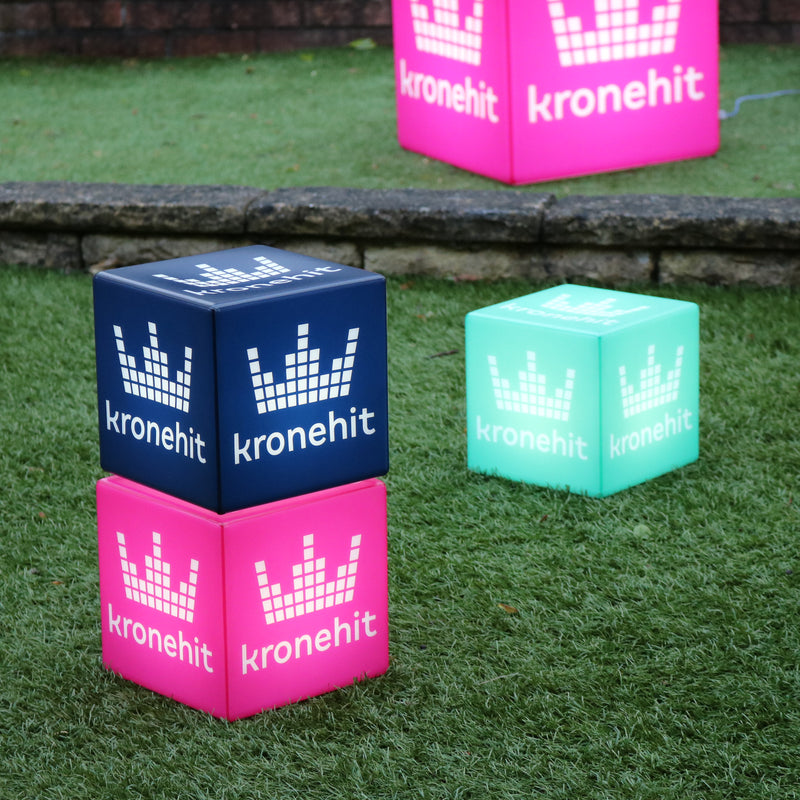 Bespoke LED Light Box Cube with Logo, Multi Colour Square RGB Wireless ...