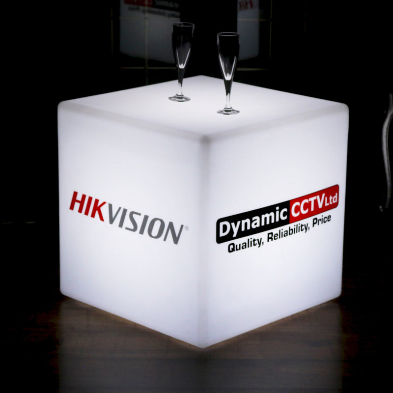 Custom Lightbox with Logo, Branded LED Cube Stool Seat Table Furniture, Backlit Frameless Display Sign for Business Event, Expo, Trade Show