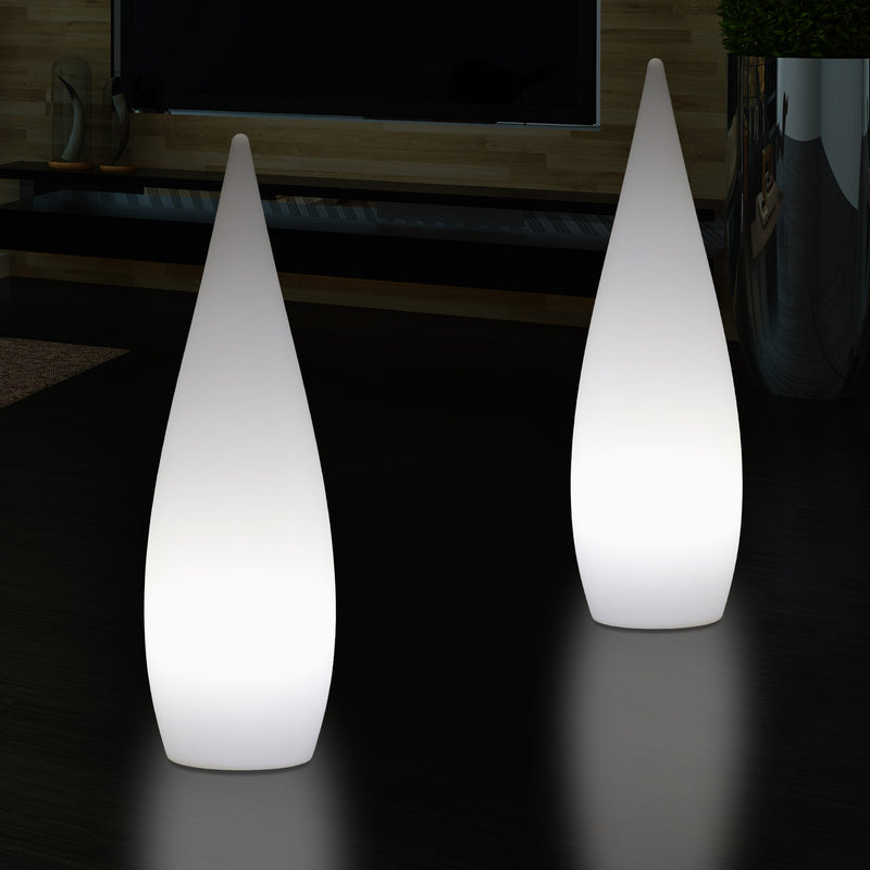 80cm Indoor Designer E27 Floor Standing Lamp, Water Drop Light for Living Room, White
