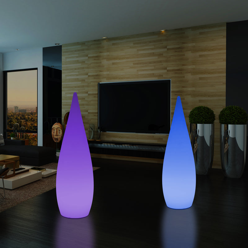 150cm Large Designer LED Floor Lamp, 1.5m Wireless Colour Changing Water Drop Light