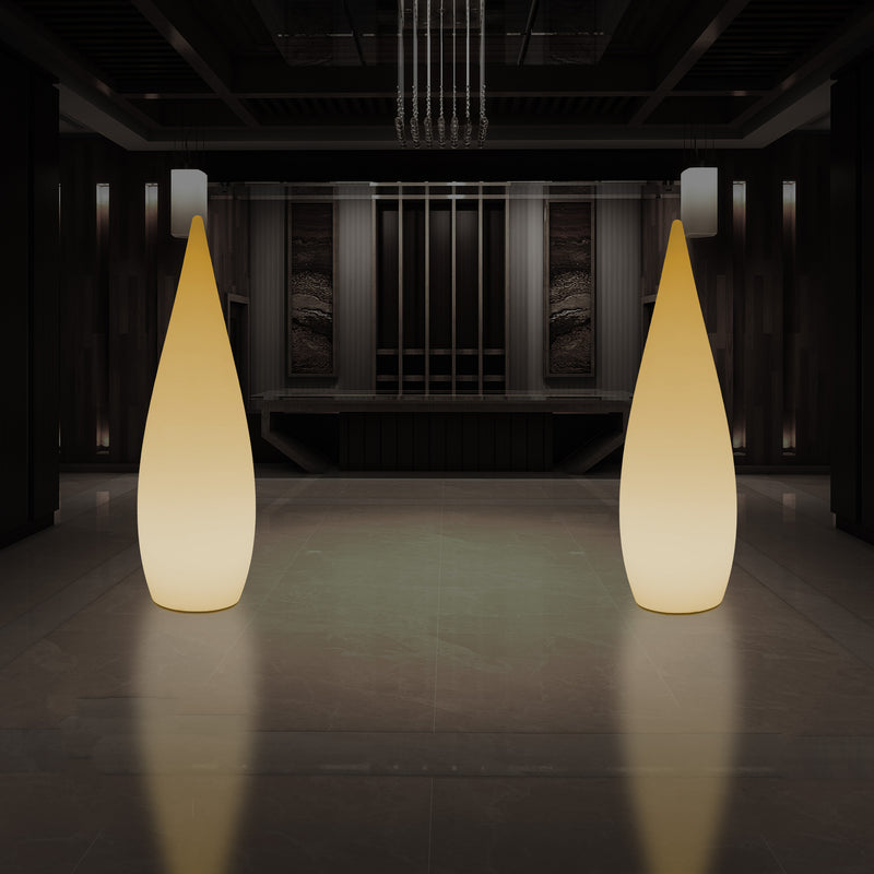 Tall Decorative LED Floor Lamp, 150cm 1.5m Designer Waterdrop Light, E27, Warm White