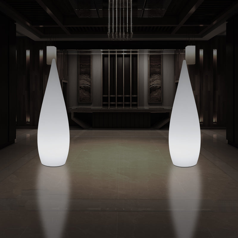 1.2 Metre Tall Designer LED Floor Lamp, Indoor E27 Water Drop Living Room Light, White