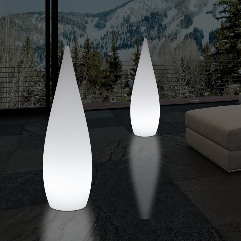 150cm Large Designer LED Floor Lamp, 1.5m Wireless Colour Changing Water Drop Light