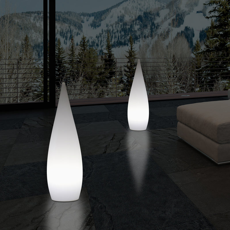 80cm Indoor Designer E27 Floor Standing Lamp, Water Drop Light for Living Room, White