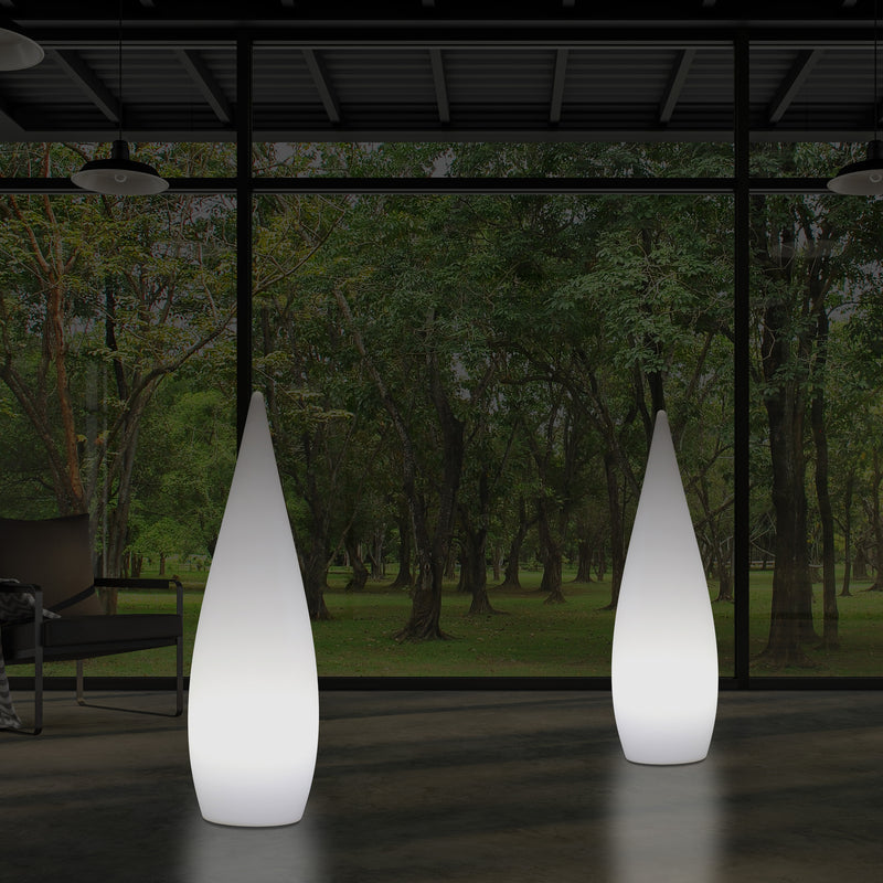 80cm Indoor Designer E27 Floor Standing Lamp, Water Drop Light for Living Room, White
