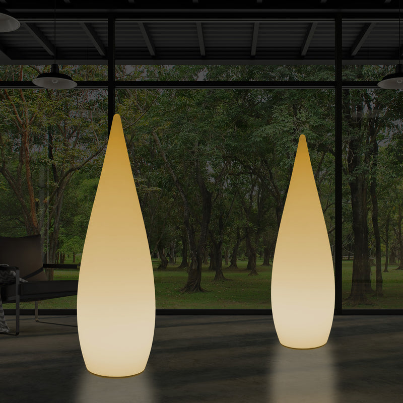 Tall Decorative LED Floor Lamp, 150cm 1.5m Designer Waterdrop Light, E27, Warm White