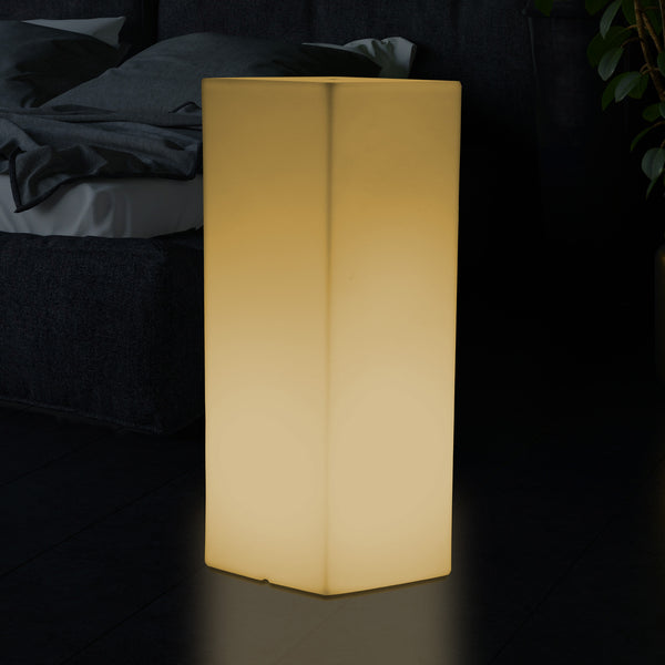 Modern LED Floor Standing Lamp, E27 Illuminated Pillar Plinth Light for Event, Warm White