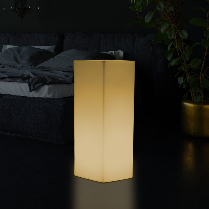 Modern LED Floor Standing Lamp, E27 Illuminated Pillar Plinth Light for Event, Warm White