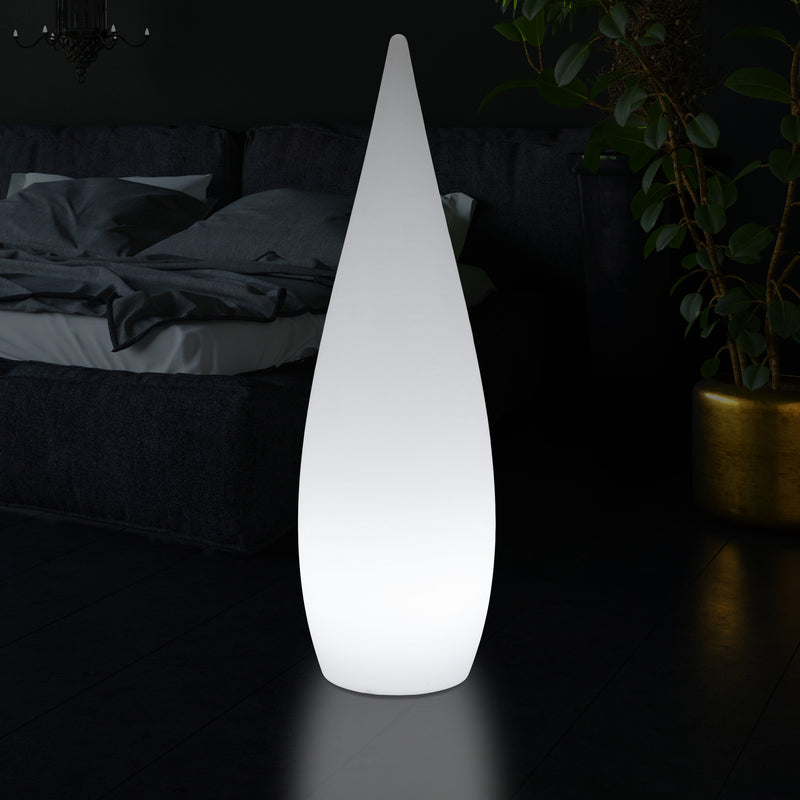 1.2 Metre Tall Designer LED Floor Lamp, Indoor E27 Water Drop Living Room Light, White