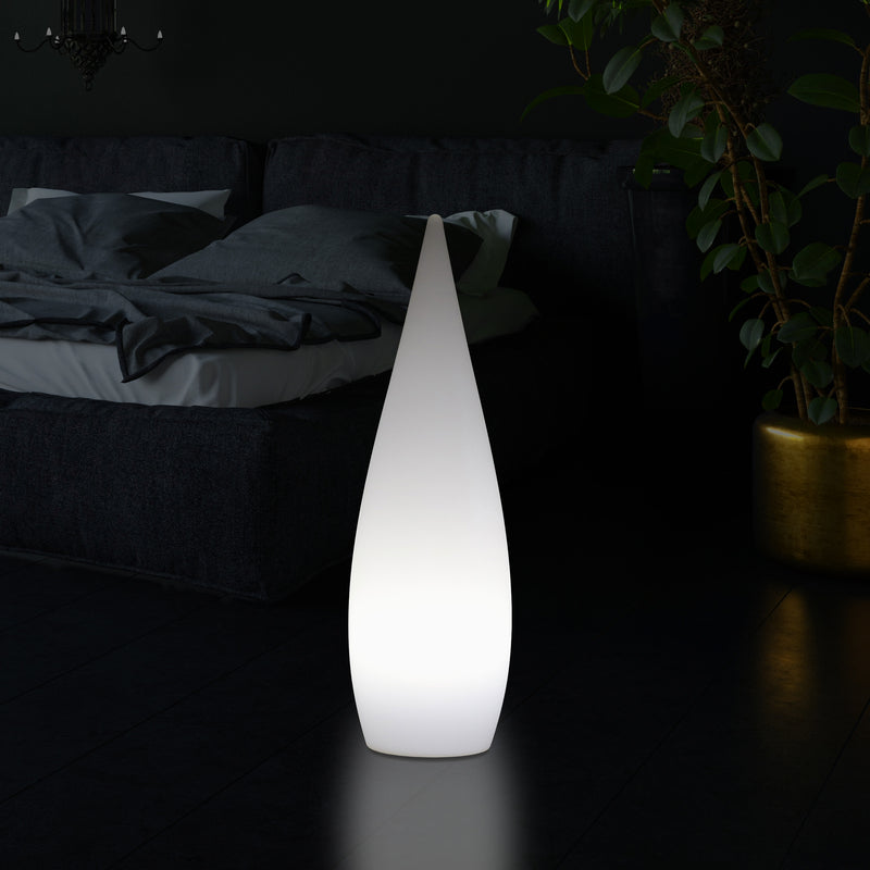 80cm Indoor Designer E27 Floor Standing Lamp, Water Drop Light for Living Room, White