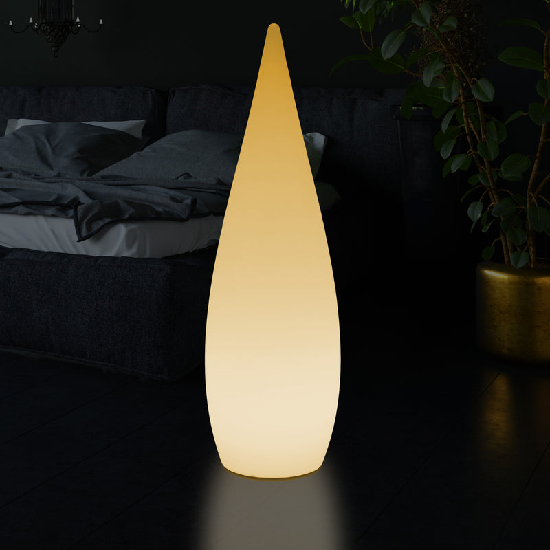 Tall Decorative LED Floor Lamp, 150cm 1.5m Designer Waterdrop Light, E27, Warm White