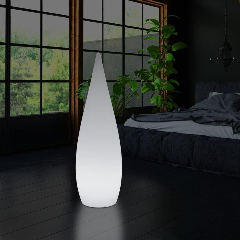 1.2 Metre Tall Designer LED Floor Lamp, Indoor E27 Water Drop Living Room Light, White
