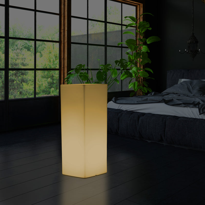 Modern LED Floor Standing Lamp, E27 Illuminated Pillar Plinth Light for Event, Warm White