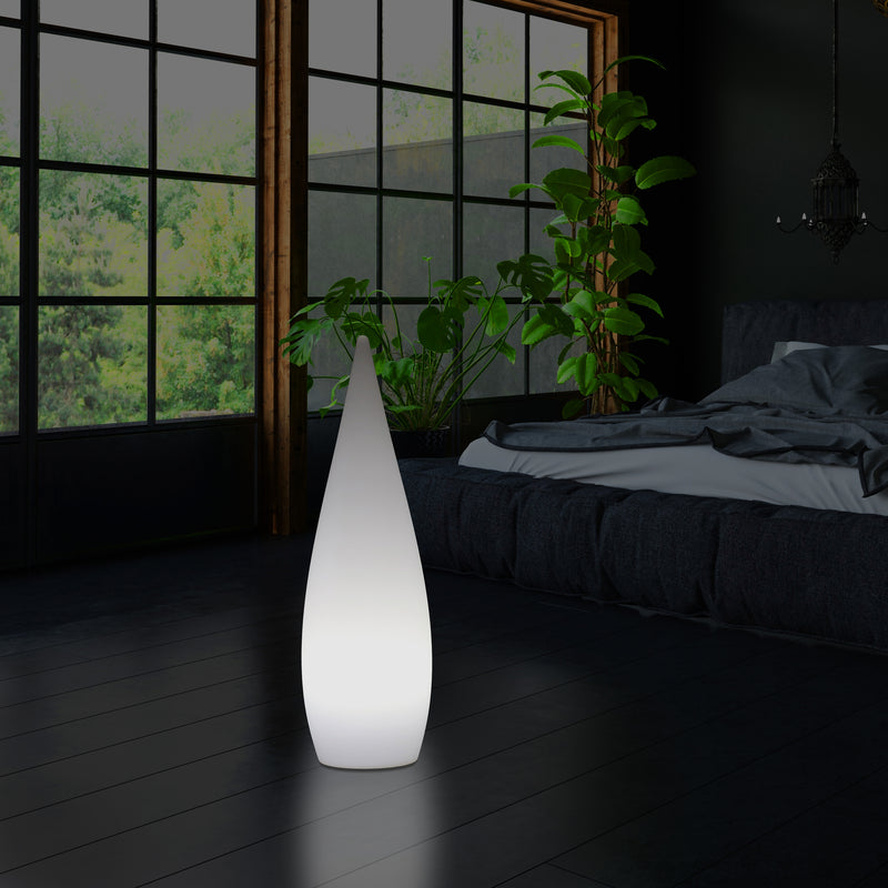 80cm Indoor Designer E27 Floor Standing Lamp, Water Drop Light for Living Room, White