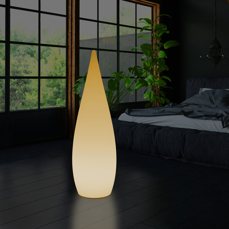 Tall Decorative LED Floor Lamp, 150cm 1.5m Designer Waterdrop Light, E27, Warm White
