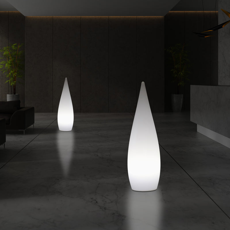 80cm Indoor Designer E27 Floor Standing Lamp, Water Drop Light for Living Room, White