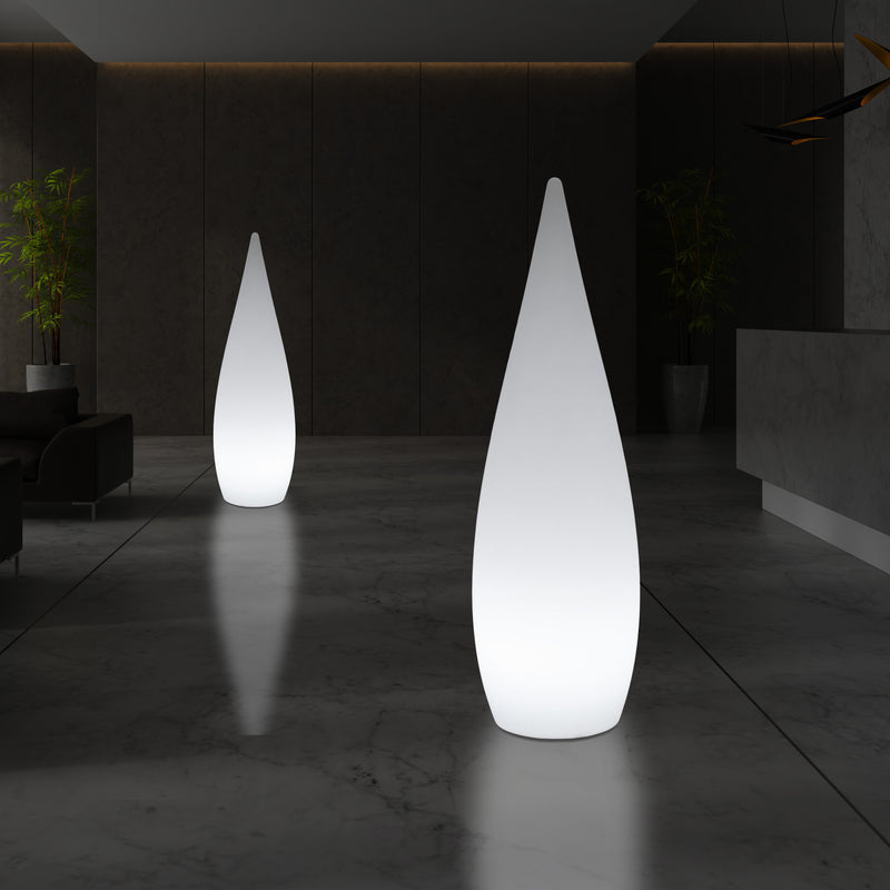 1.2 Metre Tall Designer LED Floor Lamp, Indoor E27 Water Drop Living Room Light, White