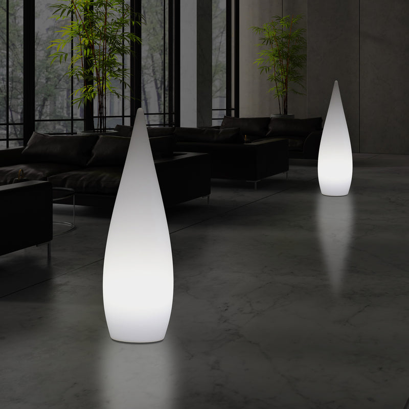 80cm Indoor Designer E27 Floor Standing Lamp, Water Drop Light for Living Room, White