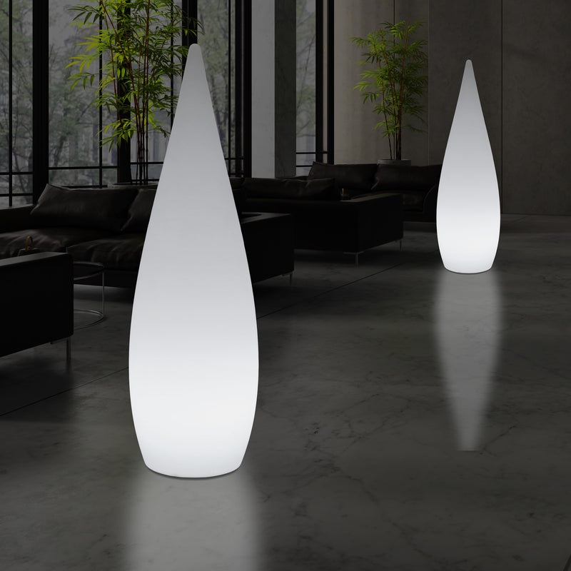 1.2 Metre Tall Designer LED Floor Lamp, Indoor E27 Water Drop Living Room Light, White