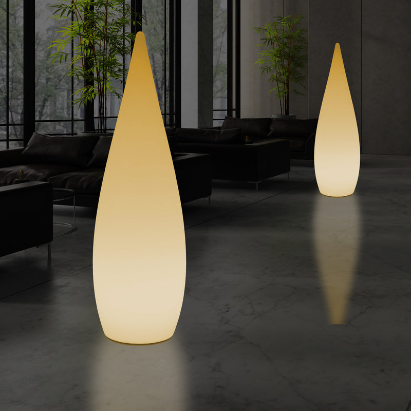 Tall Decorative LED Floor Lamp, 150cm 1.5m Designer Waterdrop Light, E27, Warm White