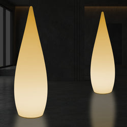 1.2m LED E27 Floor Standing Lamp, Unique Designer Waterdrop Light for Bedroom, Warm White