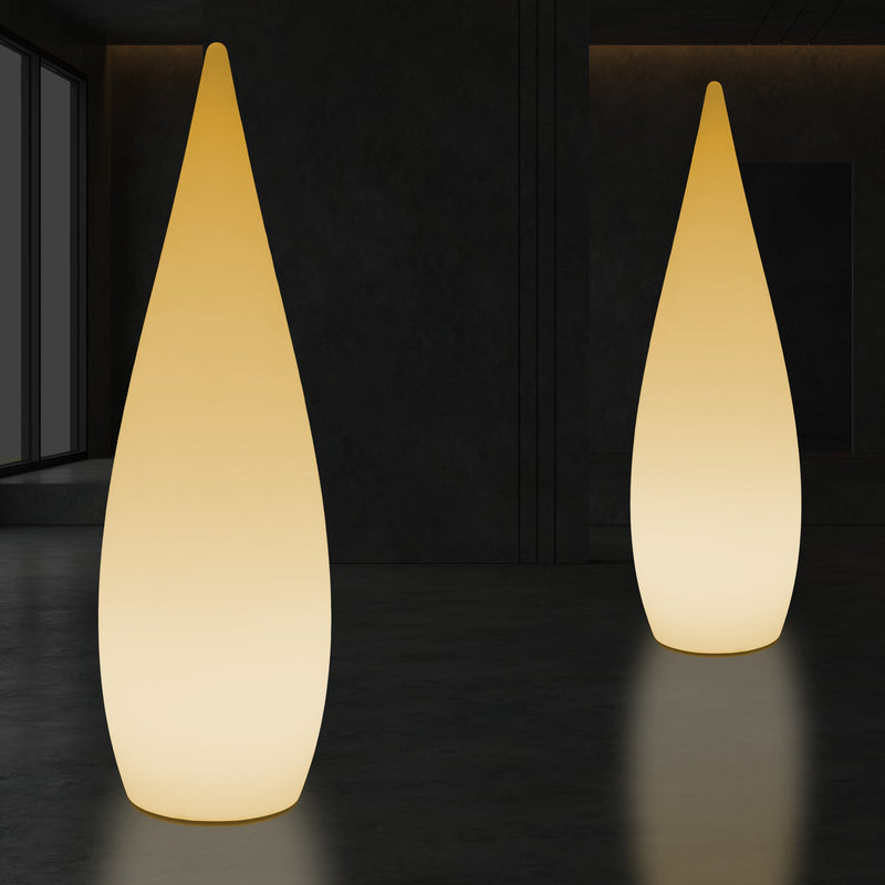 1.2m LED E27 Floor Standing Lamp, Unique Designer Waterdrop Light for Bedroom, Warm White
