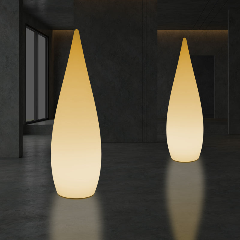 Tall Decorative LED Floor Lamp, 150cm 1.5m Designer Waterdrop Light, E27, Warm White