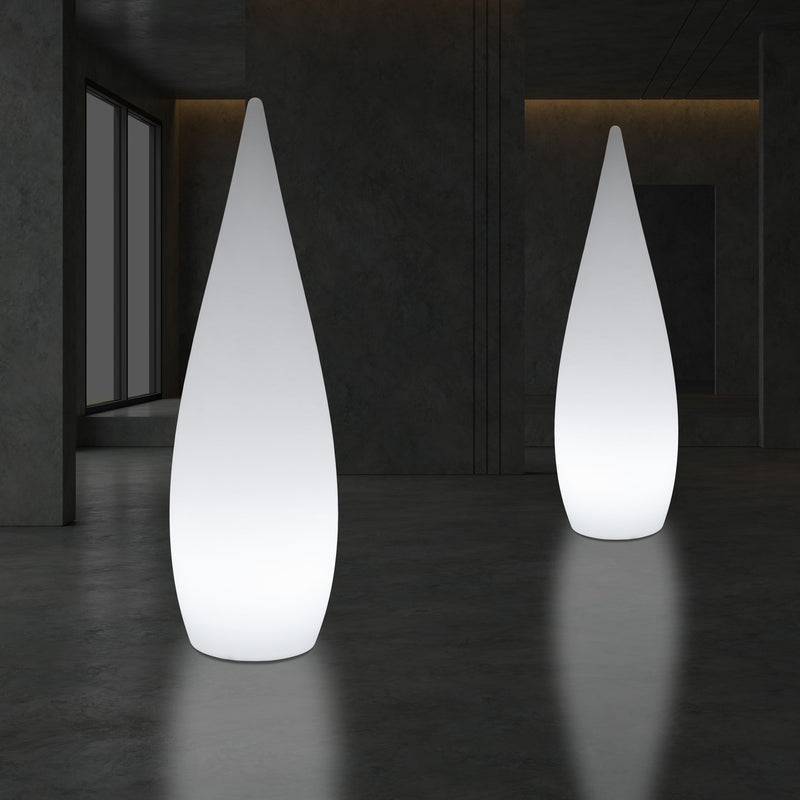 1.2 Metre Tall Designer LED Floor Lamp, Indoor E27 Water Drop Living Room Light, White