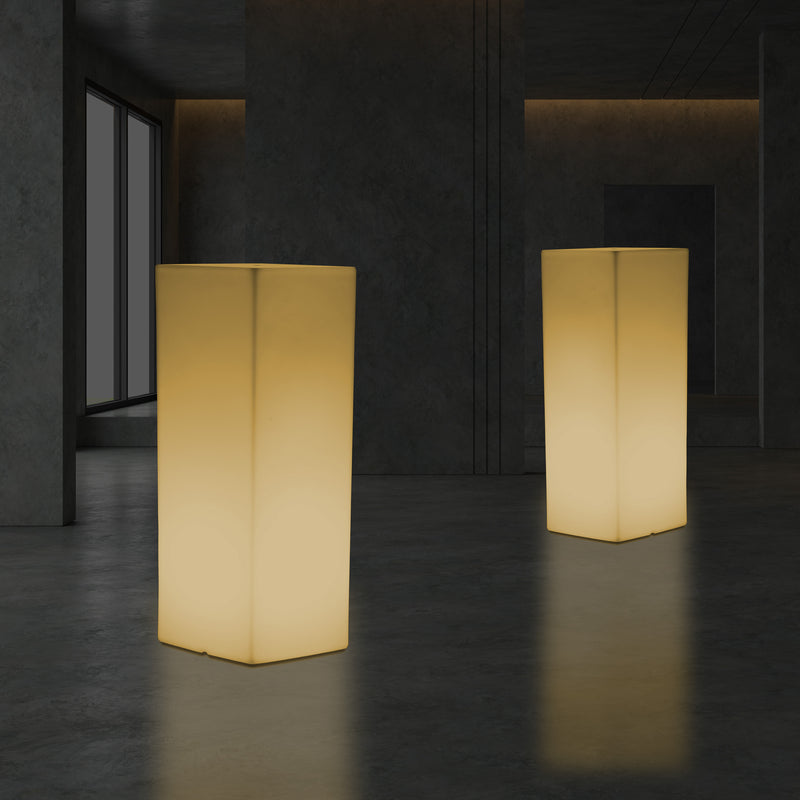 Modern LED Floor Standing Lamp, E27 Illuminated Pillar Plinth Light for Event, Warm White