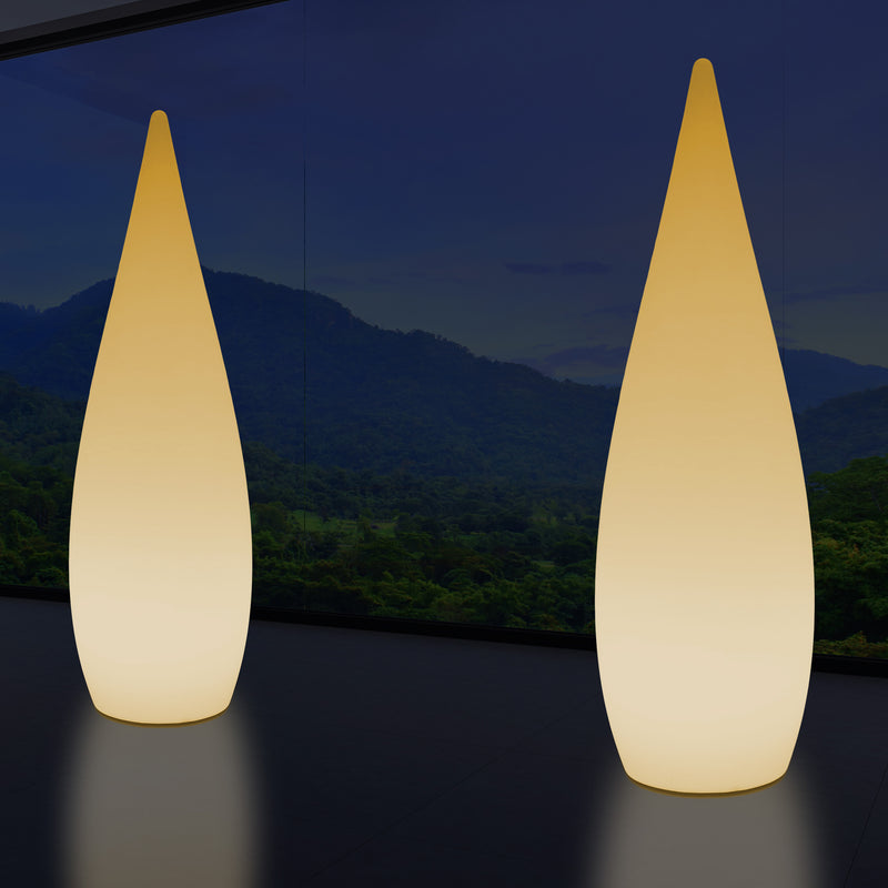 Tall Decorative LED Floor Lamp, 150cm 1.5m Designer Waterdrop Light, E27, Warm White