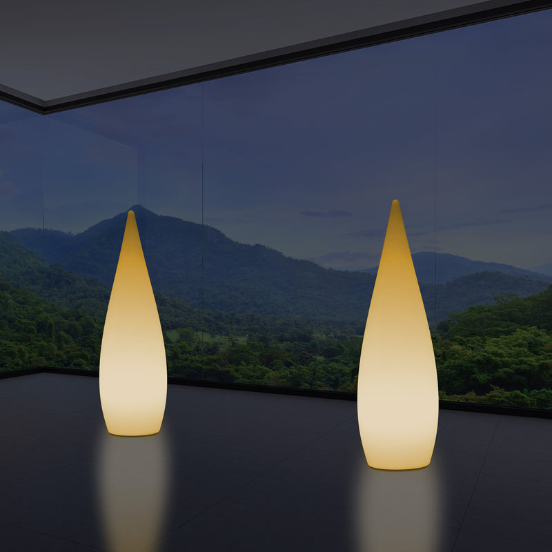 Decorative E27 Floor Lamp for Bedroom, 80cm Indoor LED Waterdrop Light, Warm White Bulb
