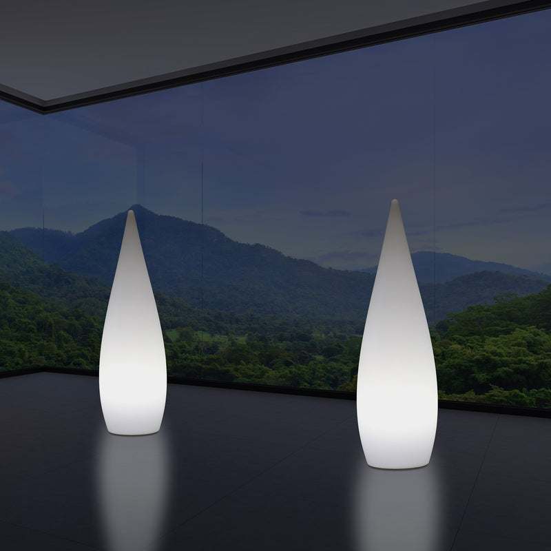 80cm Indoor Designer E27 Floor Standing Lamp, Water Drop Light for Living Room, White