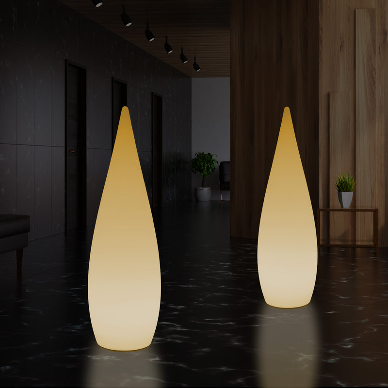 1.2m LED E27 Floor Standing Lamp, Unique Designer Waterdrop Light for Bedroom, Warm White