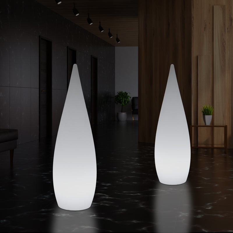 150cm Large Designer LED Floor Lamp, 1.5m Wireless Colour Changing Water Drop Light