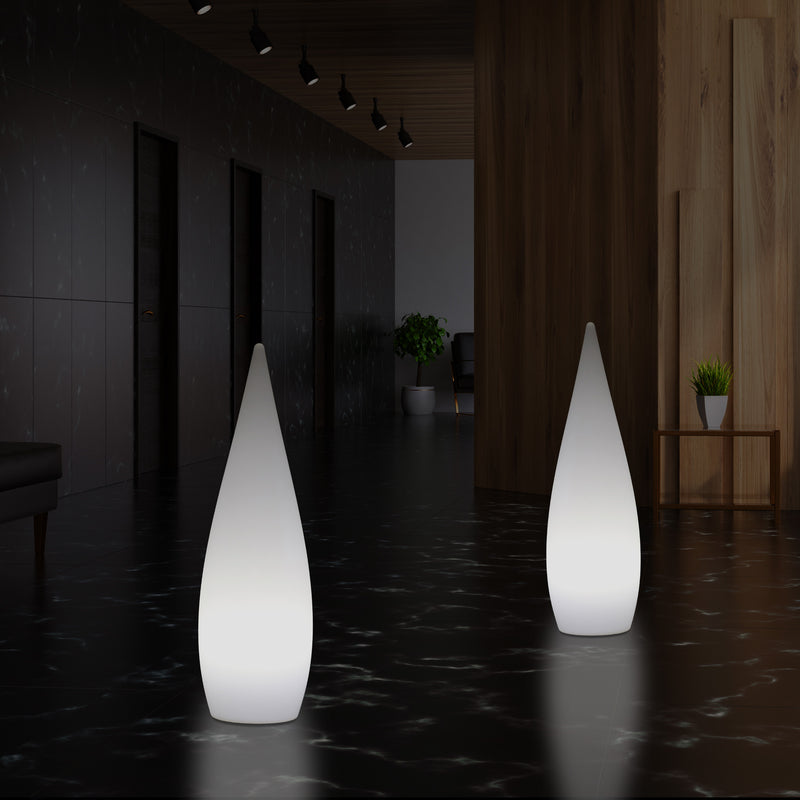 80cm Indoor Designer E27 Floor Standing Lamp, Water Drop Light for Living Room, White