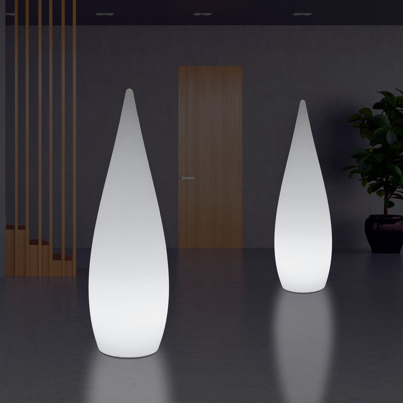1.2 Metre Tall Designer LED Floor Lamp, Indoor E27 Water Drop Living Room Light, White
