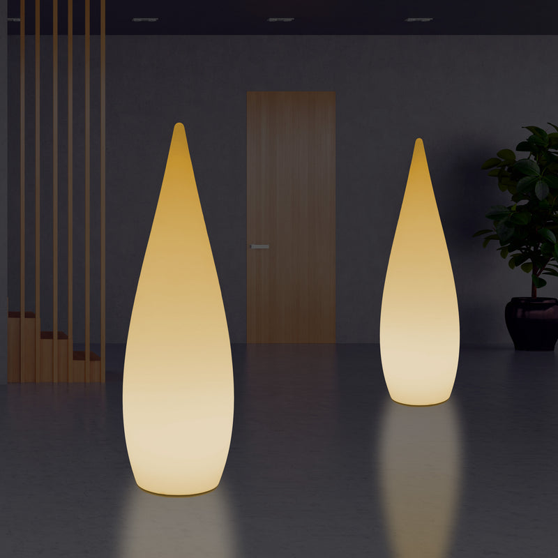 Tall Decorative LED Floor Lamp, 150cm 1.5m Designer Waterdrop Light, E27, Warm White