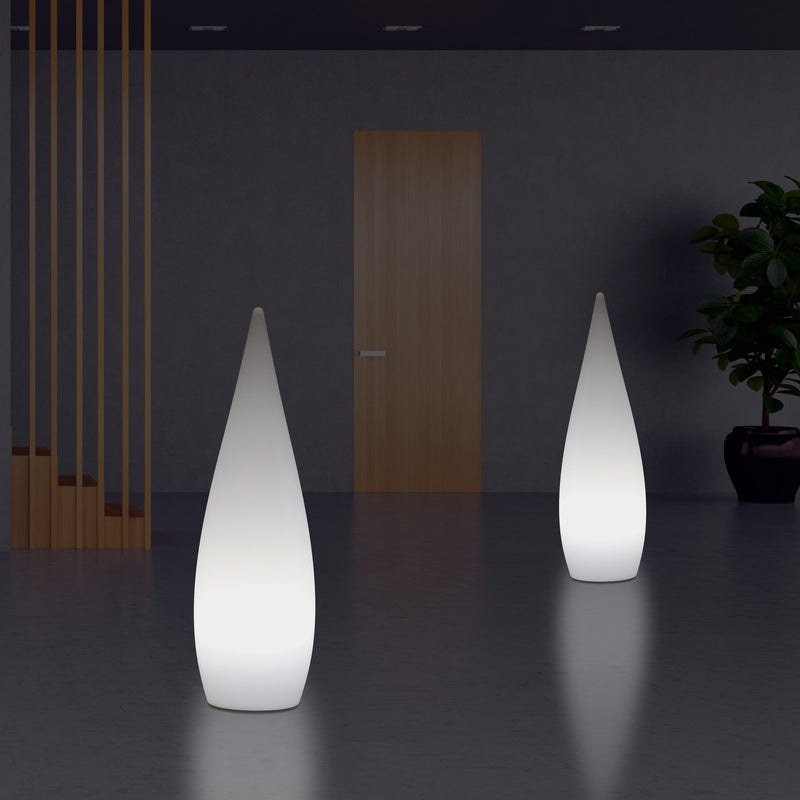 80cm Indoor Designer E27 Floor Standing Lamp, Water Drop Light for Living Room, White