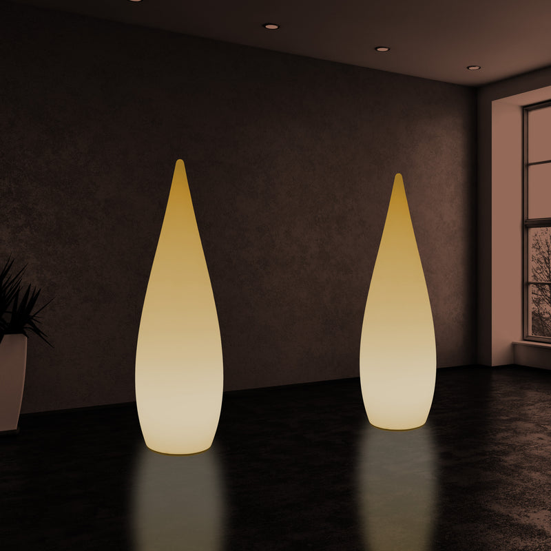 1.2m LED E27 Floor Standing Lamp, Unique Designer Waterdrop Light for Bedroom, Warm White