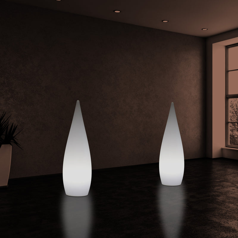 80cm Indoor Designer E27 Floor Standing Lamp, Water Drop Light for Living Room, White