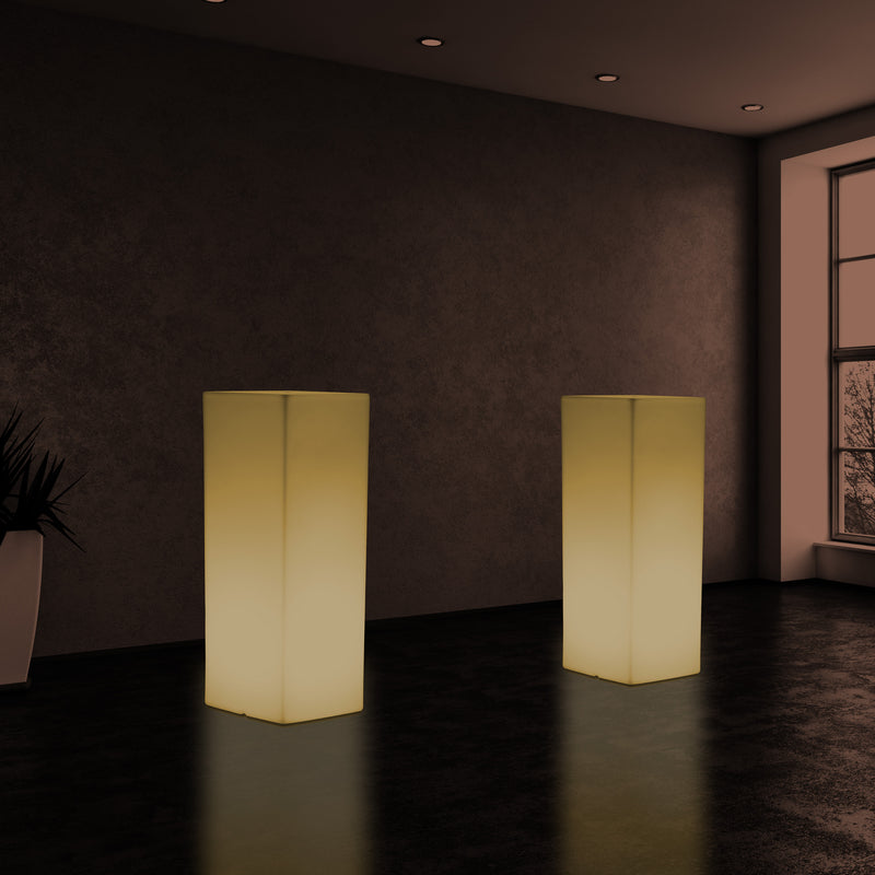 Modern LED Floor Standing Lamp, E27 Illuminated Pillar Plinth Light for Event, Warm White