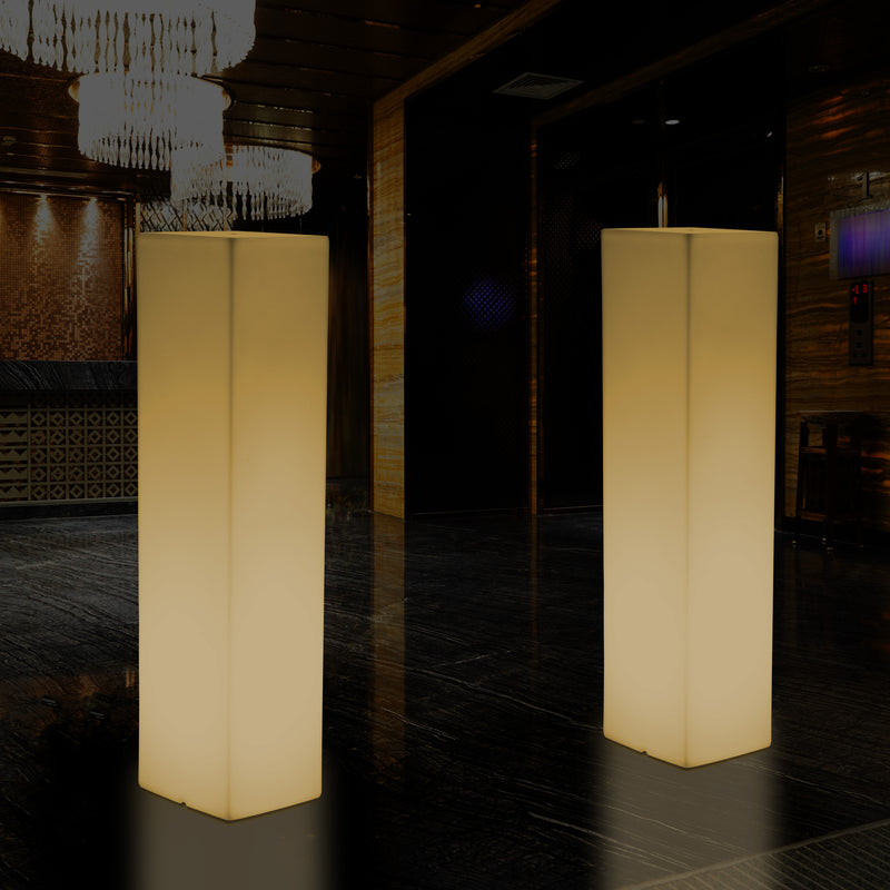 Large 1.8 Metre Floor Standing Lamp, Modern LED Plinth Column Pillar Light, Warm White