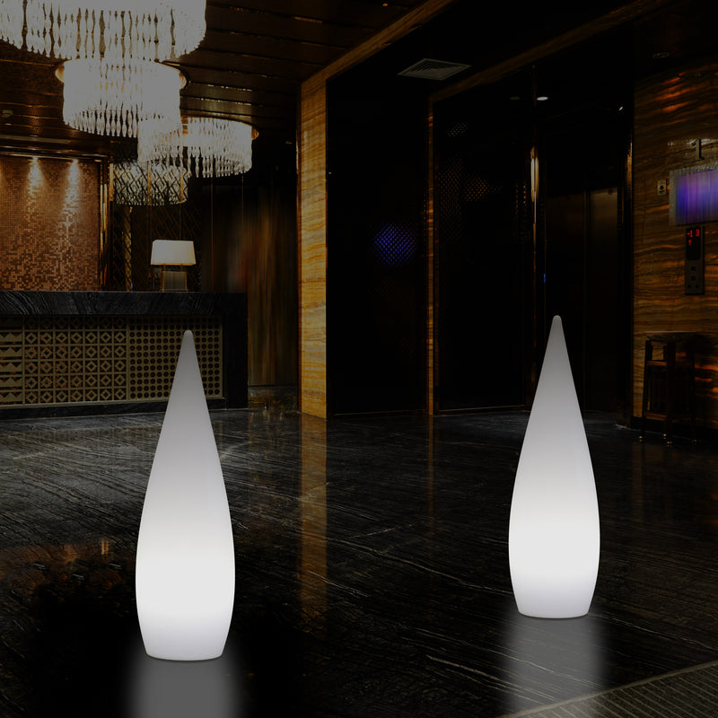80cm Indoor Designer E27 Floor Standing Lamp, Water Drop Light for Living Room, White