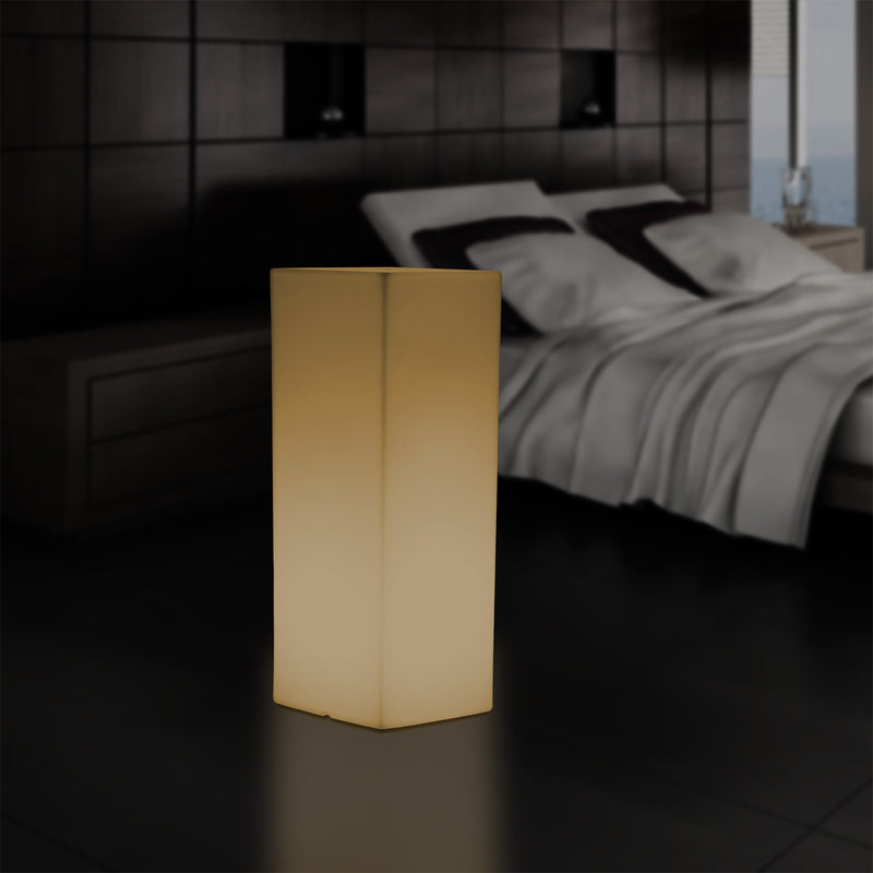 Modern LED Floor Standing Lamp, E27 Illuminated Pillar Plinth Light for Event, Warm White