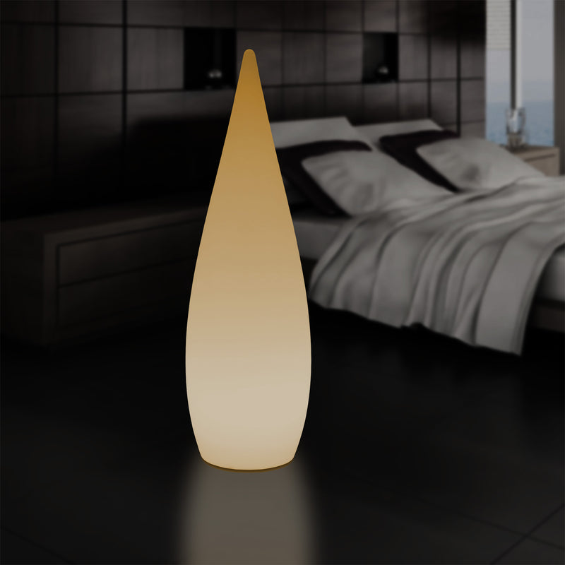 Tall Decorative LED Floor Lamp, 150cm 1.5m Designer Waterdrop Light, E27, Warm White