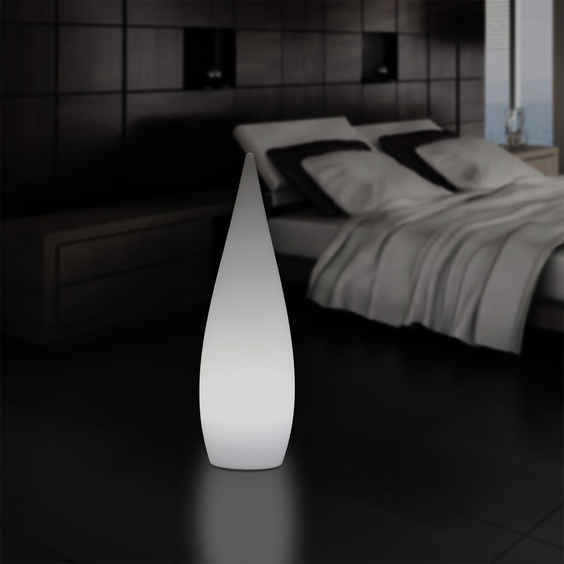80cm Indoor Designer E27 Floor Standing Lamp, Water Drop Light for Living Room, White